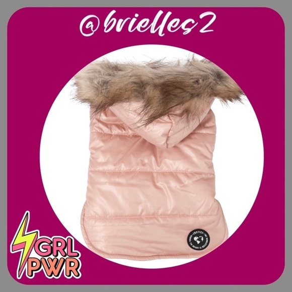 🐶 3 Sizes Available 🐶 New Justice Pet Reversible Jacket, Champagne, Size Small - Picture 4 of 11